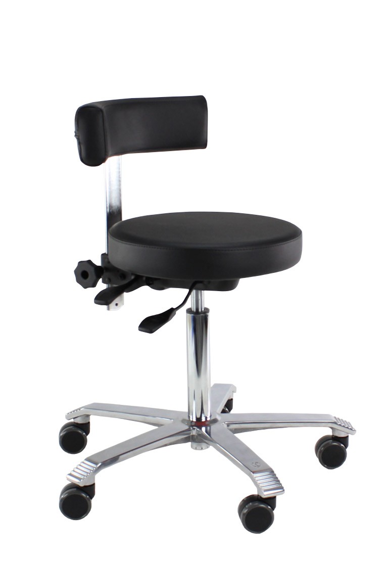 Score Medical Chair 6221 Rollhocker mit kompakter Lendenstutze, hohe Sitzhohe...