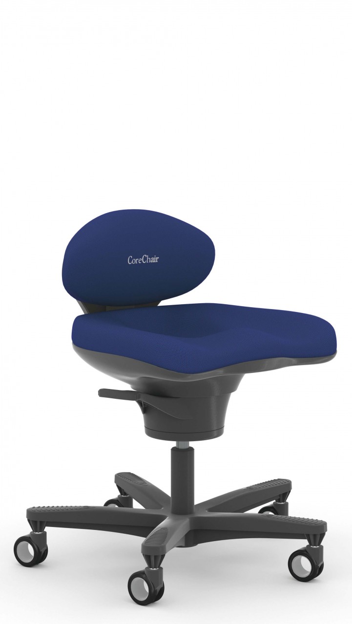 Viasit Core Chair Vollausstattung ergonomischer Rollhocker und Gesundheitsstuhl