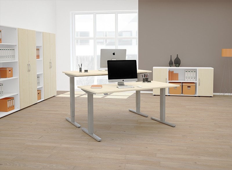 Steh-Sitz-Tisch elektrisch hohenverstellbarer Schreibtisch Made in Germany vo...
