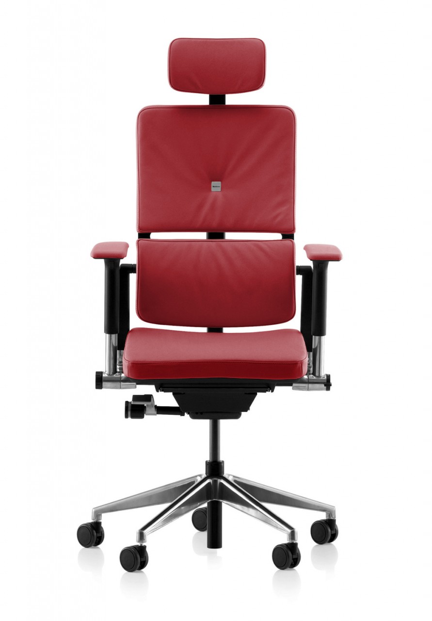 Steelcase Please Executive Chair, ergonomischer Lederchefsessel mit Kopfstutze