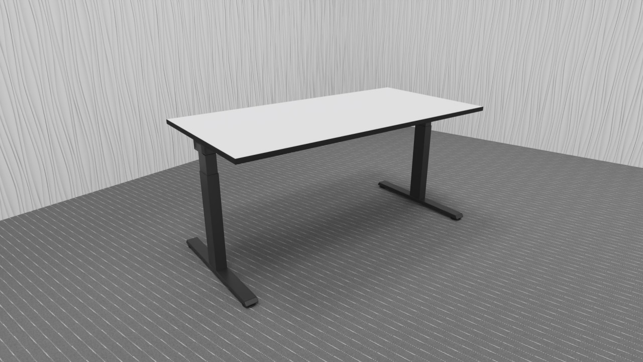 Veyhl Sitz-Steh-Schreibtisch Vollkern-Tischplatte B-Ware
